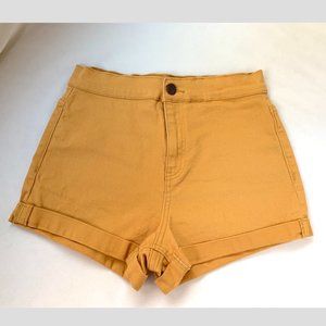 F21 Yellow Denim High Waisted Shorts